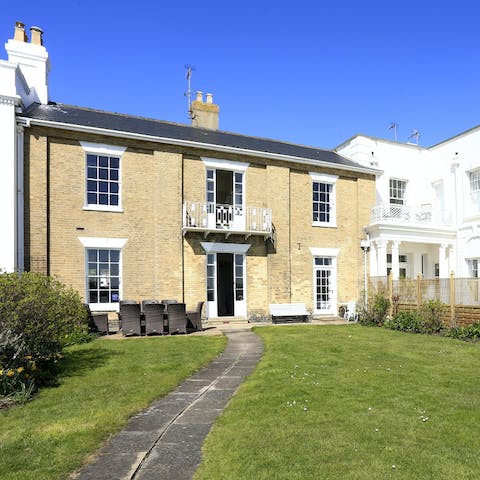 Stay in a stately-styled manor home in the centre of Southwold