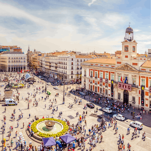 Enjoy the beauty of Madrid, with most of its iconic central sights within a thirty-minute walk or less 