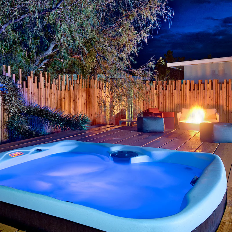 Watch the stars rise from the hot tub