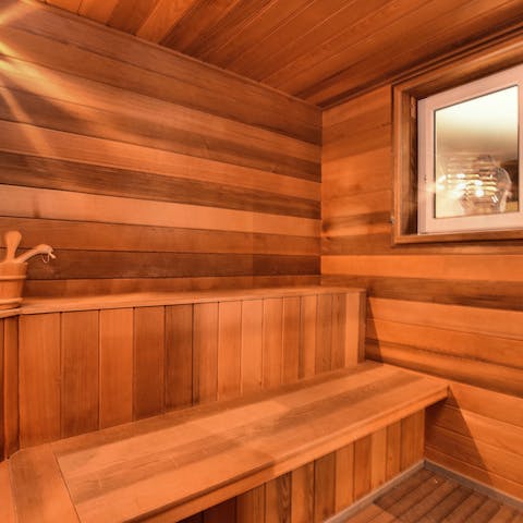 Treat yourself to a relaxing session in the sauna 