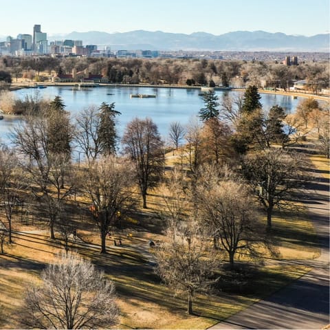 Wander around the beautiful lakes of Denver – Sloan Lake is your closest, just 2 miles away