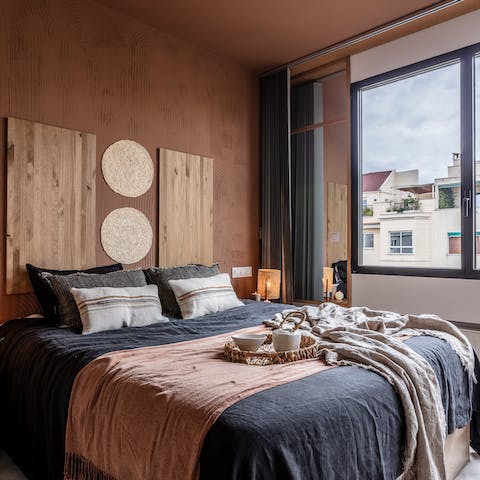 Wake up to Almagro views in the boho-chic bedroom