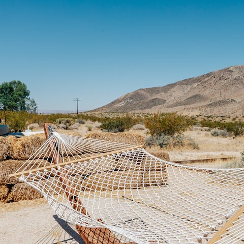 Enjoy a midday snooze in the hammocks