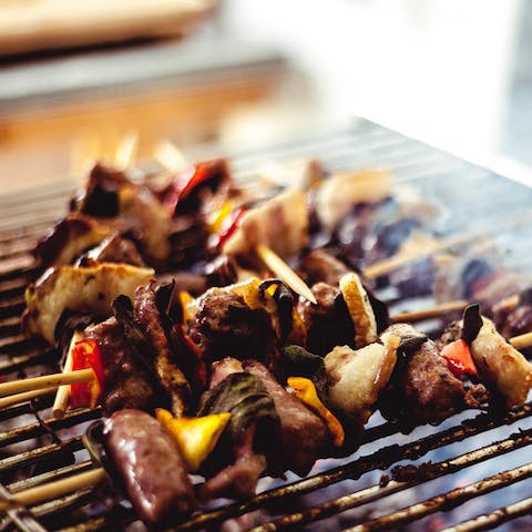 Light the barbecue for summer meals on the terrace