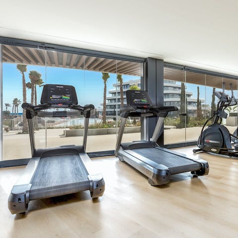 Keep up with your cardio routine in the on-site gym