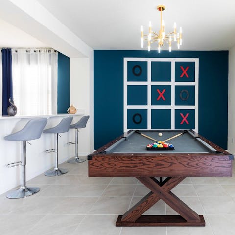 Take your pick of pool or Tic-Tac-Toe in the games room