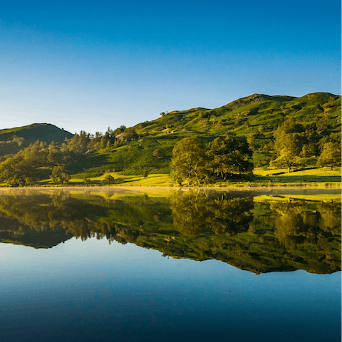 Put on your walking boots and hike around the lake trails