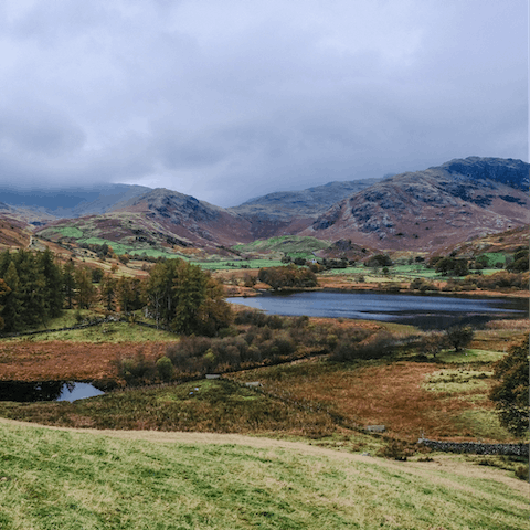 Take in the many beautiful lakes and mountains of the Lake District