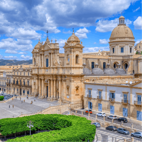 Explore the beautiful baroque town of Noto – it's a short drive away