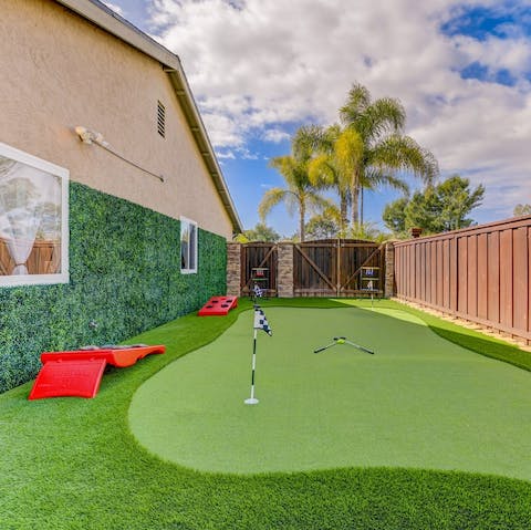 Practice that put on your own private green