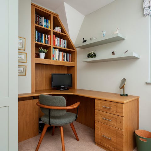 Catch up on work in the home's dedicated office space