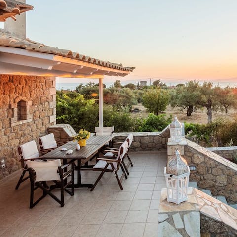 Enjoy the rustic simplicity of this home nestled in the trees of Agios Dimitrios