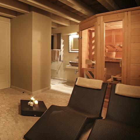 Hire a masseuse and relax in the private spa