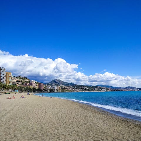 Stroll down to Malagueta beach and feel the sand between your toes