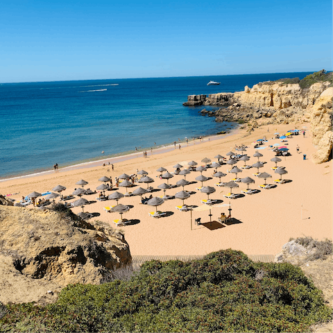 Go surfing at the sandy Praia do Carvalhal, just one kilometre down a scenic road