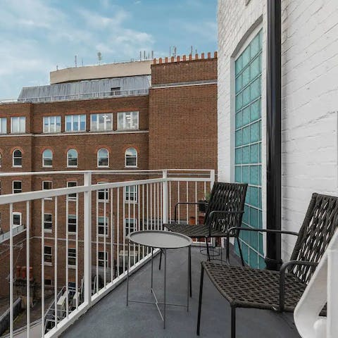 Sip a cold glass of wine on the balcony after a long day