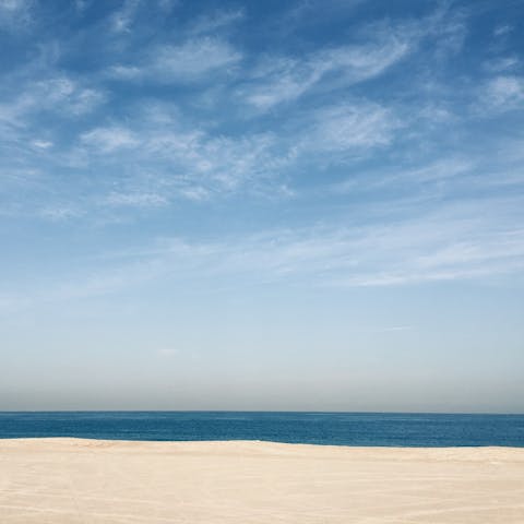 Work on your tan at Barasti Beach – it's fifteen minutes away on foot