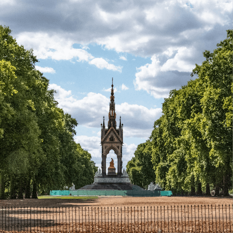 Feel inspired while walking through nearby Kensington Gardens 