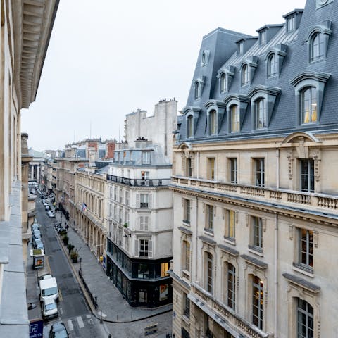 Enjoy the views of quintessential Parisian streets from your windows