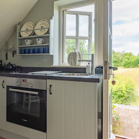 Cook up something special with a gorgeous view to keep you company