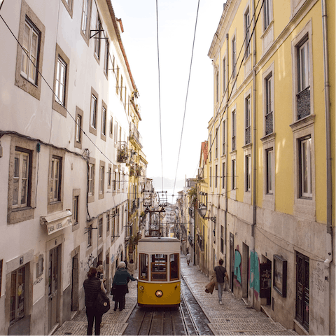 Hop on a tram and explore Chiado, Lisbon