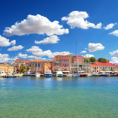 Take a trip to Chania, just 35 minutes away by car