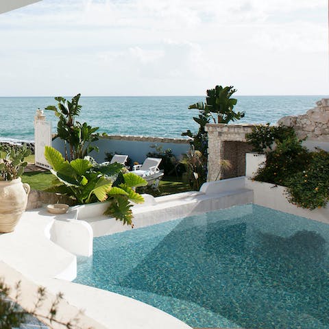 Escape the Sicilian heat in the private pool