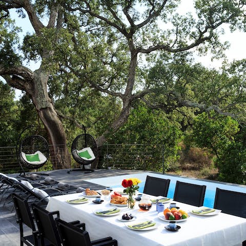 Embrace the magic of outdoor living with fun-filled barbecue meals on the terrace