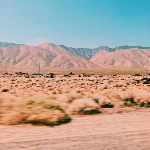 Enjoy a drive through the desert – within easy reach