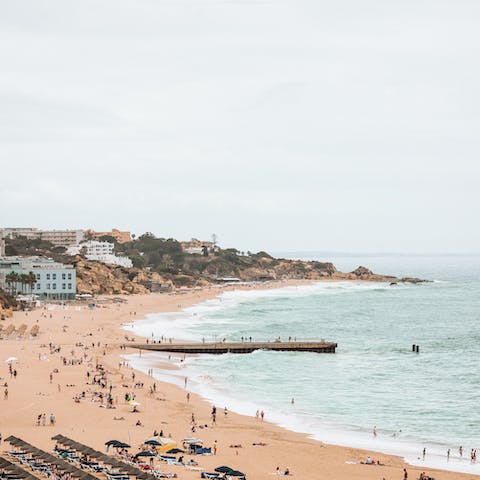Take a short drive down to one of Albufeira's famous beaches 