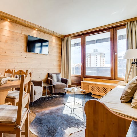 Relax in chic, rustic surroundings