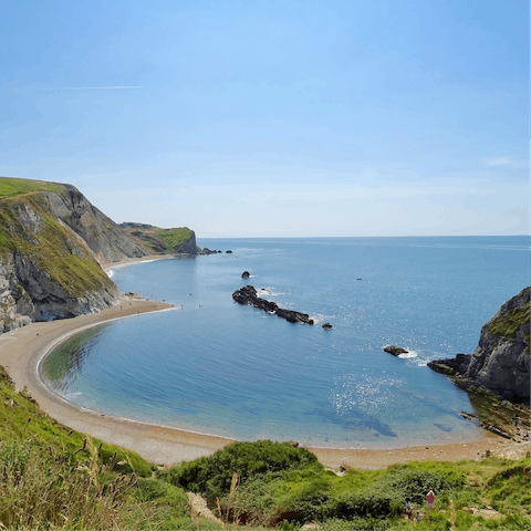 Admire the iconic Jurassic Coast