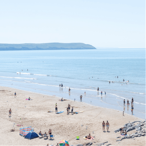 Build a sandcastle at Bowleaze Cove