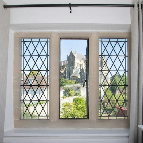 Wake to glorious views of the Cathedral from the bedrooms