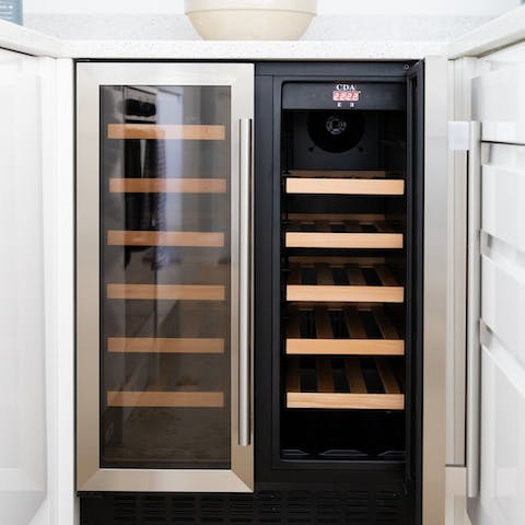 Stock the wine fridge with your tipple of choice