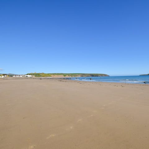 Drive to one of the area's golden sandy beaches – there are over ten on the Llyn Peninsula