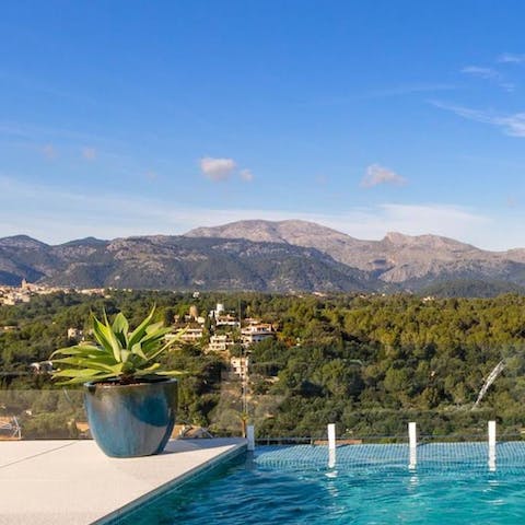 Take in beautiful vistas of the rolling Mallorcan countryside