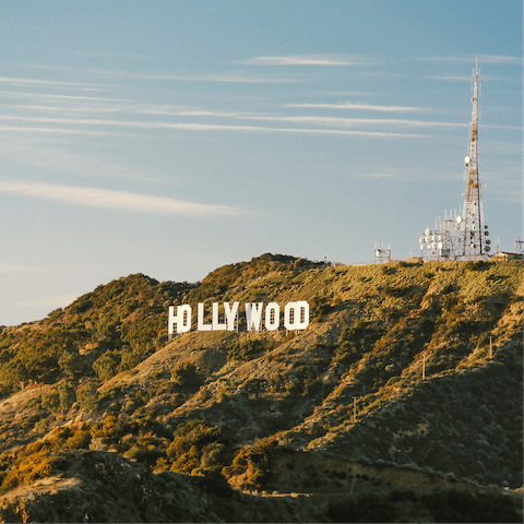 Take the obligatory selfie with the Hollywood sign