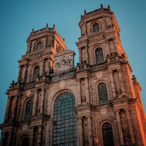Admire the masonry of Cathédrale Saint-Pierre de Rennes, a short walk away