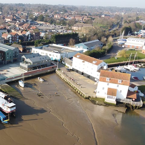 Watch the boats on Woodbridge's Quayside, it's right on your doorstep