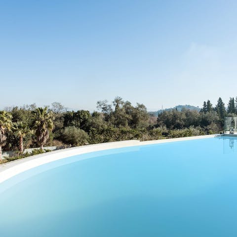 Start your day with a refreshing swim in the private pool