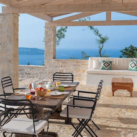 Lay the table for a lazy brunch with a view