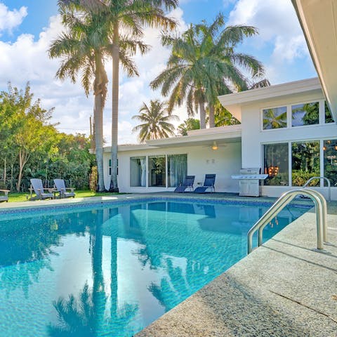 Cool off from the Florida sun at the private pool 