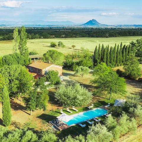 Stay within the WWF Oasis of Pian Sant'Angelo amid one hectare of natural parkland