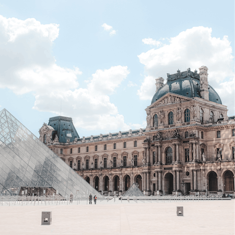 Spend the day browsing the art in the Louvre – just a twelve-minute walk away