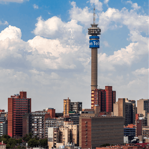 Look forward to discovering the heart of Johannesburg, a short drive away 