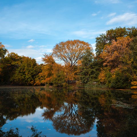 Visit the gorgeous Prospect Park with its lake, art museum, and zoo