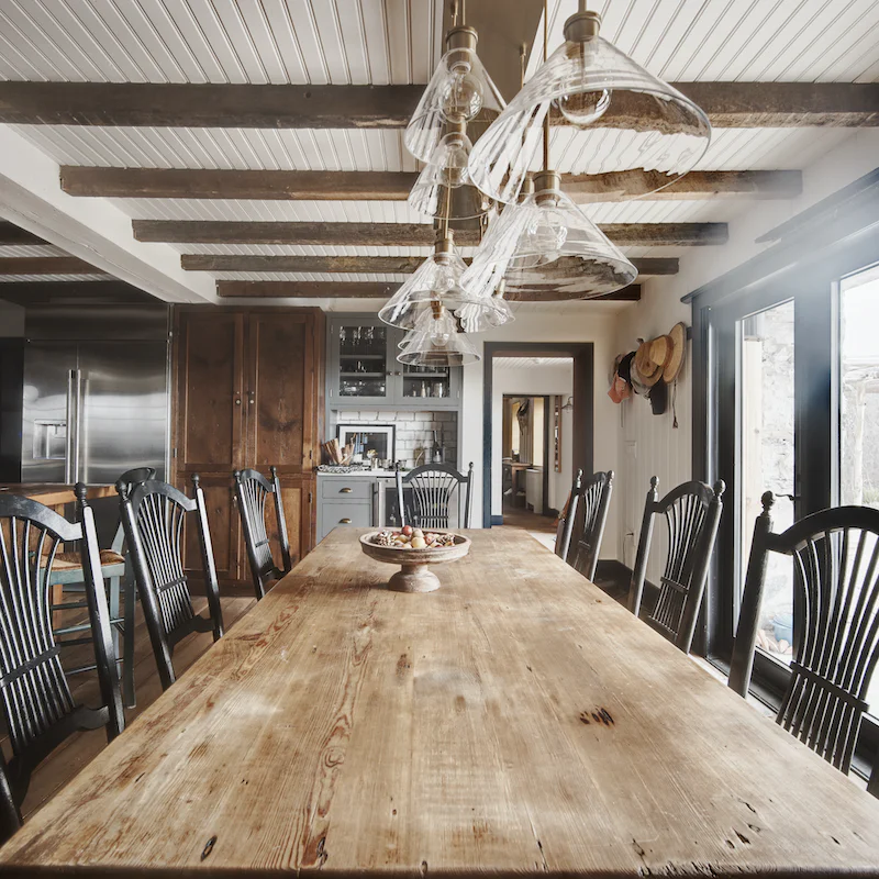 Sit down to family dinners in this traditional home