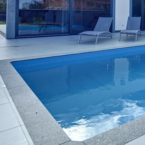 Cool off from the Madeira sunshine with a dip in the private swimming pool 