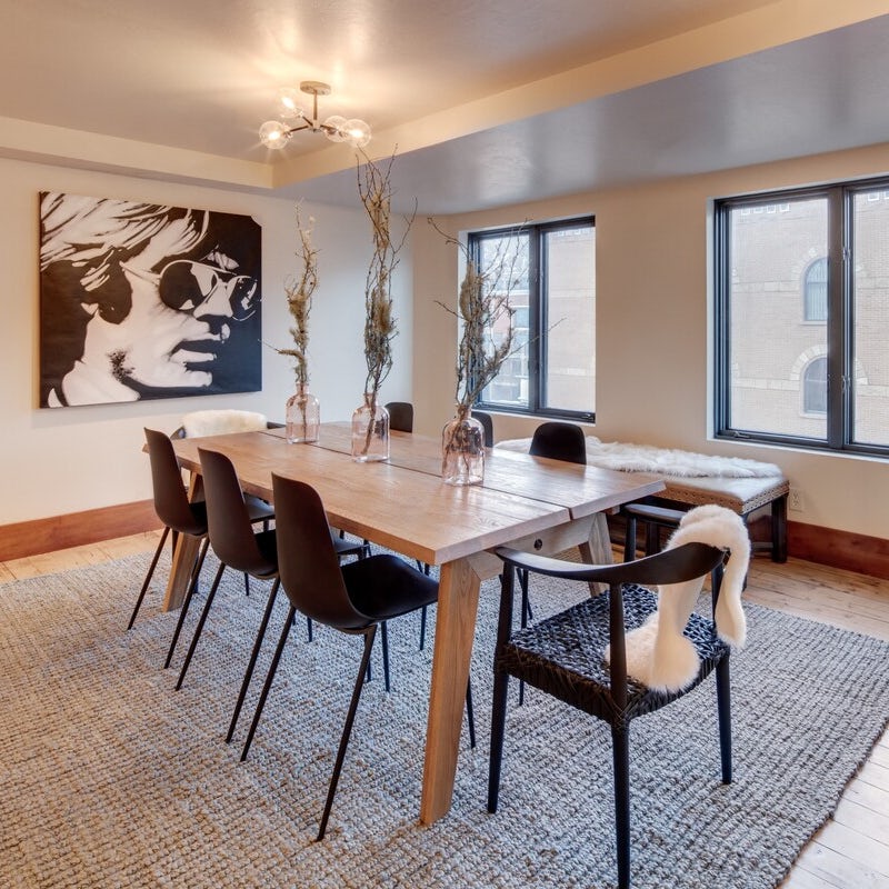 Dine in style at the minimalist dining table